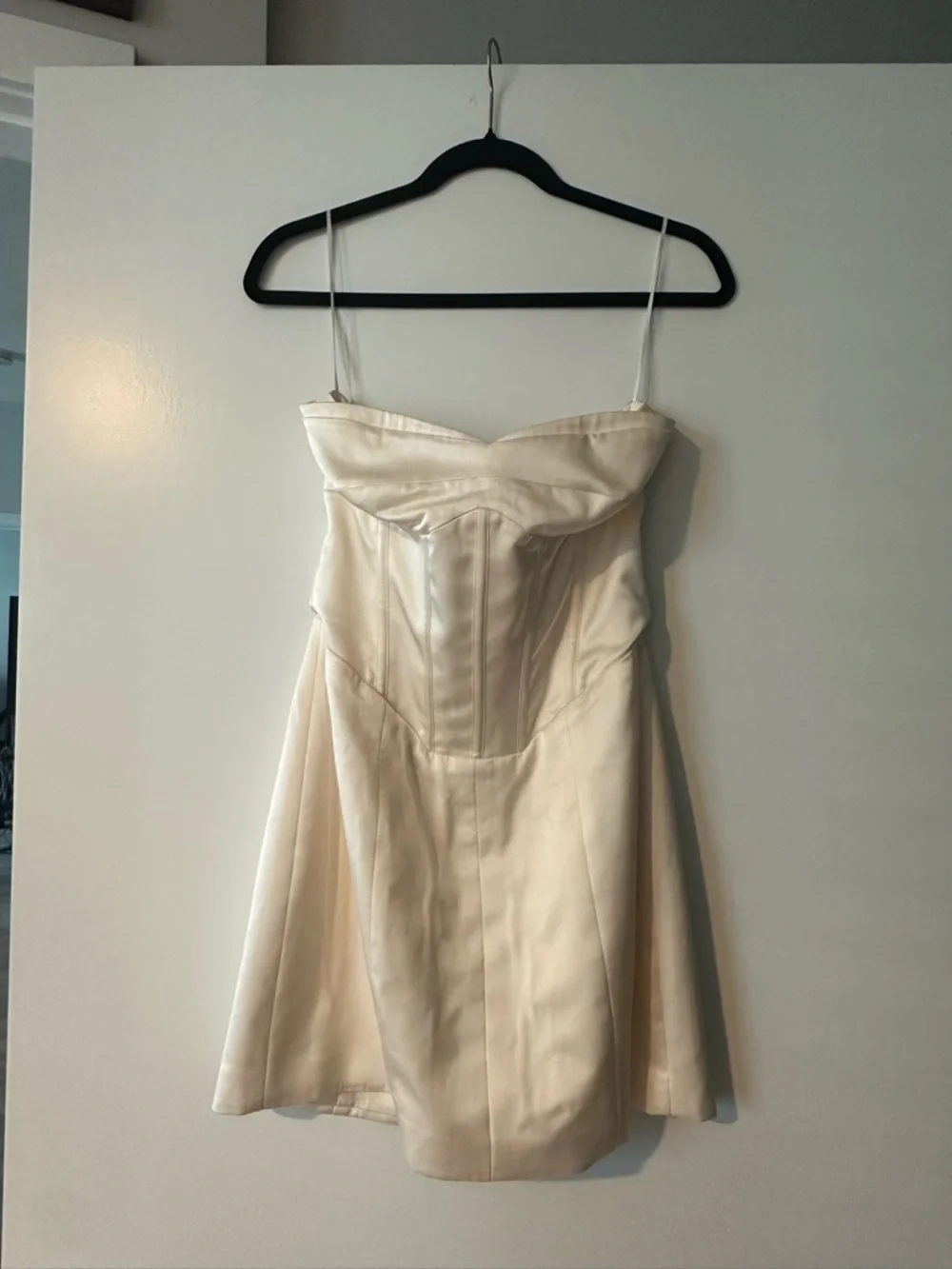 Reformation Strapless Cream Mini Dress - Picture 2 of 4